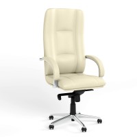 Кресло офисное поворотное Новый Стиль STAR STEEL CHROME ECO-07 (Светло-бежевый) (NWS-126742)