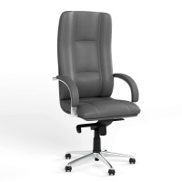 Крісло офісне поворотне Новий Стиль STAR STEEL CHROME LE-N (Сірий) (NWS-126852)