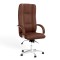 Крісло офісне поворотне Новий Стиль STAR STEEL CHROME TILT AL68 ECO-21 (Темно-коричневий) (NWS-126752)