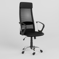 Крісло офісне поворотне Новий Стиль FRANK GTP TILT CHR68 P OH-5 ECO-30 (Чорний) (NWS-123694)