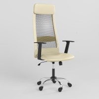 Кресло офисное поворотное Новый Стиль FRANK GTR ANYFIX (WS-122) CHR68 OH-1 ECO-07 (Светло-бежевый) (NWS-123784)
