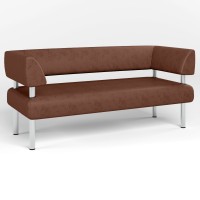 Диван офісний Новий Стиль OFFICE ECO-21 (Темно-коричневий) (NWS-122815)