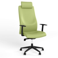 Крісло офісне поворотне Новий Стиль SOLO R HR BLACK (ABS) SFB PL70 ECO-45 (Фісташковий) (NWS-132203)