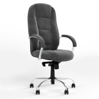 Крісло офісне поворотне Новий Стиль MODUS STEEL CHROME (COMFORT) SORO-95 (Темно-сірий) (NWS-126536)