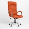 Крісло офісне поворотне Новий Стиль GERMES STEEL CHROME (COMFORT+ANYFIX) P ECO-72 (Помаранчевий) (NWS-126017)