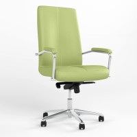 Крісло офісне поворотне Новий Стиль GRAND STEEL CHROME MPD AL68 ECO-45 (Фісташковий) (NWS-126167)