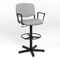 Крісло офісне поворотне ISO GTP RING BASE STOPKI PM64 V-28 (Світло-сірий) (NWS-132064)