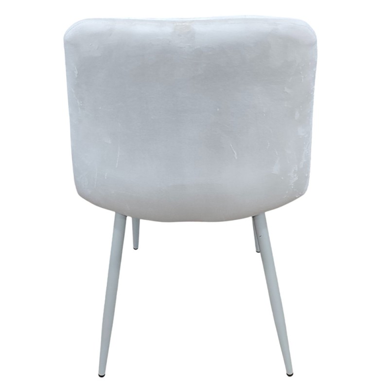 Стілець PM-003 Perfect Home Sic Velluto 2 Бежевий з білими ніжками (PFH-092131)