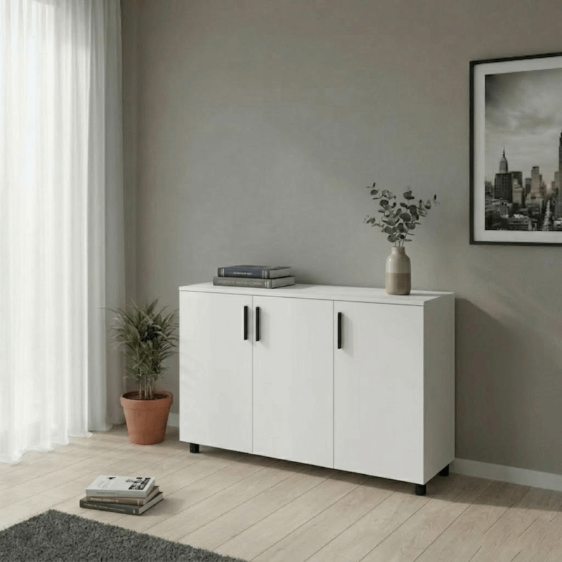 Комод Doros Торн Білий 3 ДСП 135х51.6х80 (DRS-012098)