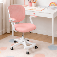 Крісло обертове дитяче з підставкою для ніг PERFECT KIDS PINK Perfect Home Рожевий (PFH-092118)