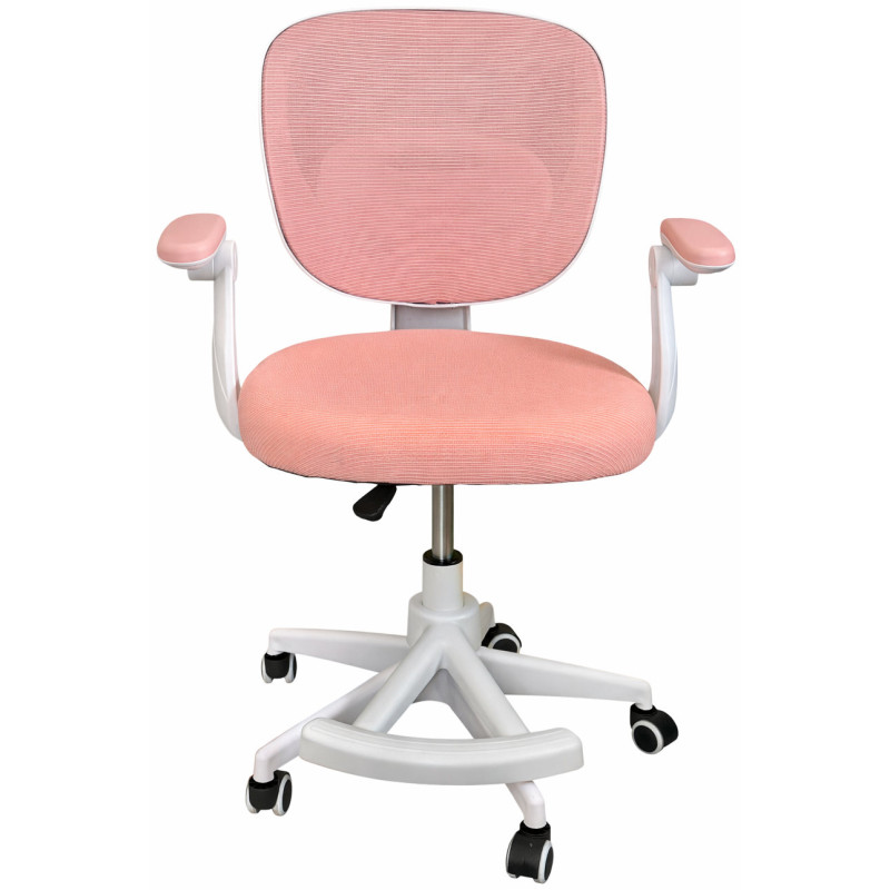 Крісло обертове дитяче з підставкою для ніг PERFECT KIDS PINK Perfect Home Рожевий (PFH-092118)