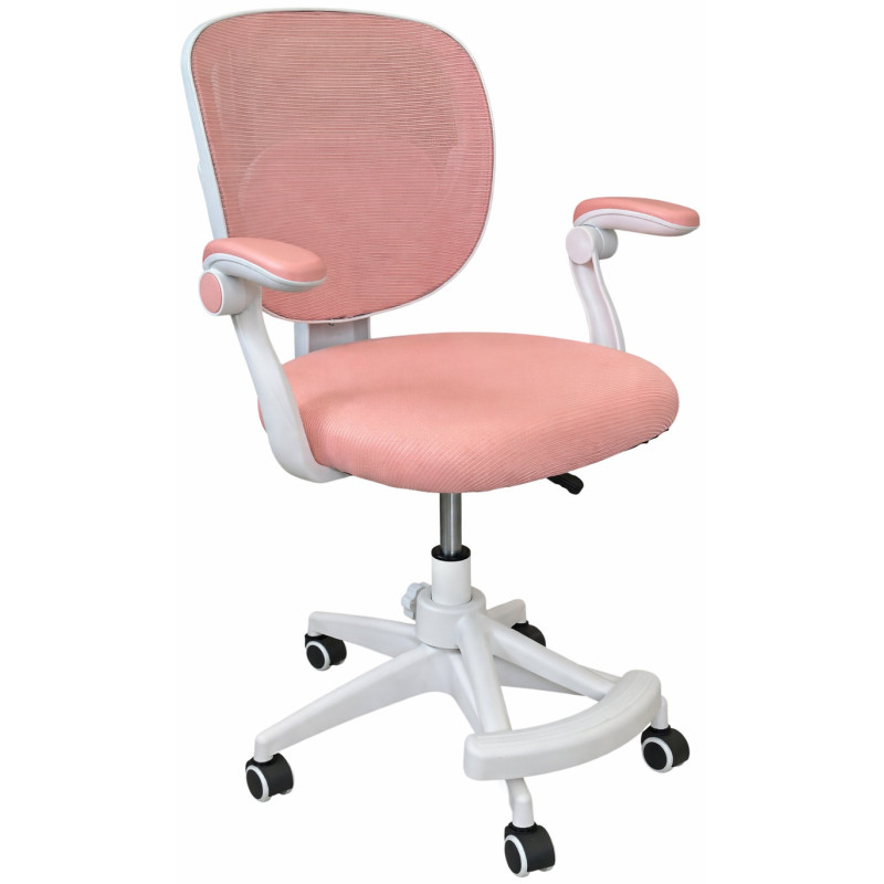 Крісло обертове дитяче з підставкою для ніг PERFECT KIDS PINK Perfect Home Рожевий (PFH-092118)
