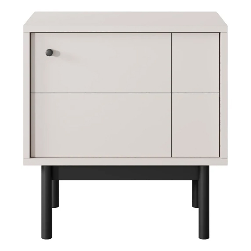 Тумба приліжкова Perfect Home Japandi S54 1-дверна 54х56х39 см Кашемір (PFH-091467)