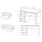Комп'ютерний стіл Perfect Home Ada 5S/120 120x75x55 Білий глянець (PFH-091306)