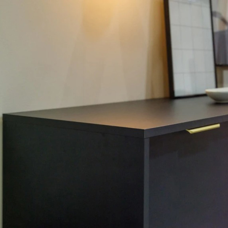 Тумба під телевізор Perfect Home Clars 3D 202,9х53,4х39,5 Антрацит (PFH-091024)