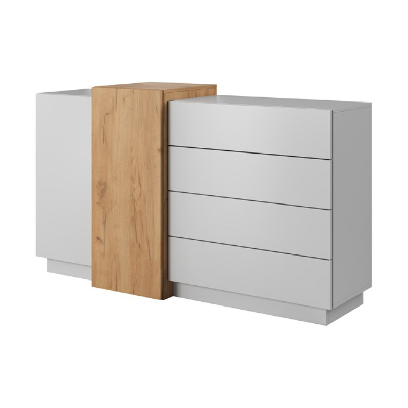 Комод Perfect Home Cube 2D4S/160 160x93,5x45,4 Білий/Дуб крафт золотий (PFH-091040)