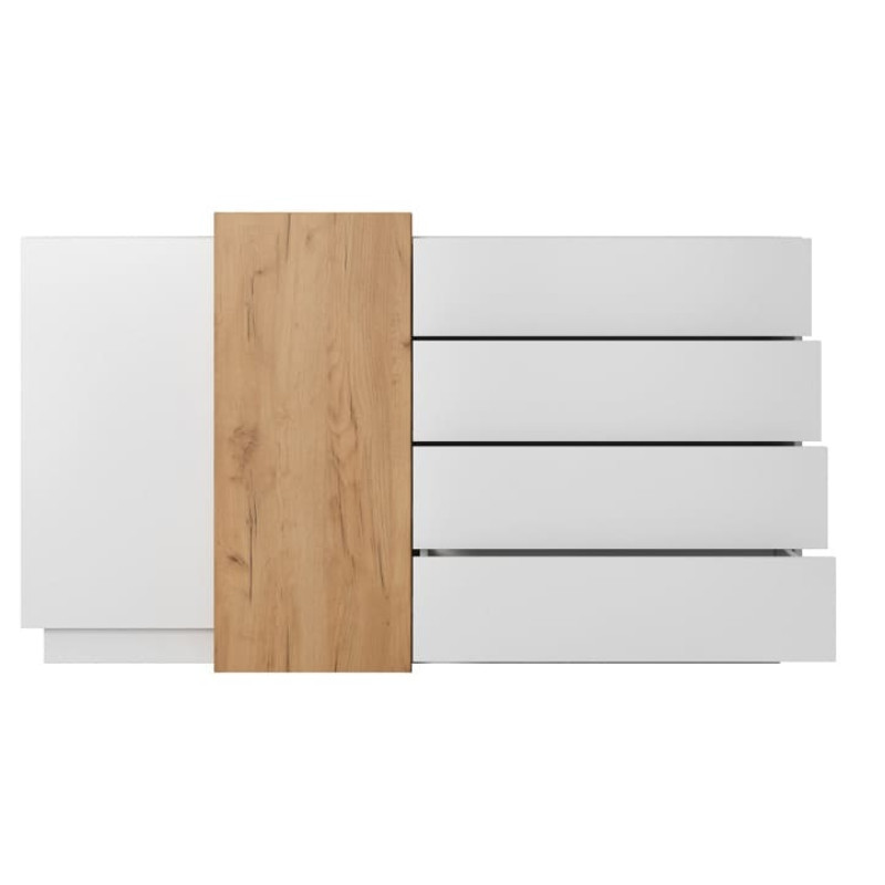 Комод Perfect Home Cube 2D4S/160 160x93,5x45,4 Білий/Дуб крафт золотий (PFH-091040)