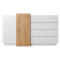 Комод Perfect Home Cube 2D4S/160 160x93,5x45,4 Білий/Дуб крафт золотий (PFH-091040)