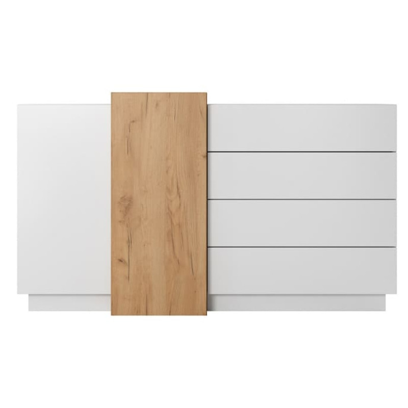Комод Perfect Home Cube 2D4S/160 160x93,5x45,4 Білий/Дуб крафт золотий (PFH-091040)