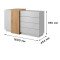 Комод Perfect Home Cube 2D4S/160 160x93,5x45,4 Білий/Дуб крафт золотий (PFH-091040)