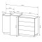 Комод Perfect Home Cube 2D4S/160 160x93,5x45,4 Білий/Дуб крафт золотий (PFH-091040)