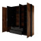 Шафа розпашна чотиридверна Perfect Home Hilton 4D2S/220 210x223,2x59 Каштан/Антрацит (PFH-091085)