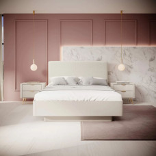 Двоспальне каркасне ліжко Perfect Home Lante 160 214x165,5x120,5 Бежевий (PFH-091125)