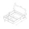 Двоспальне каркасне ліжко Perfect Home Lante 160 214x165,5x120,5 Бежевий (PFH-091125)