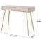 Туалетний столик Perfect Home Lante 1S/100 100,2x78x38 см Бежевий (золоті ніжки) (PFH-091169)