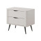Тумба приліжкова з телескопічними напрямними Perfect Home Lante 2S 63,2x55,3x38 Бежевий (чорні ніжки) (PFH-091185)