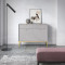 Комод з телескопічними напрямними Perfect Home Nova KSZ104 2D2S 104x63x39 Сірий (золоті ніжки) (PFH-091220)