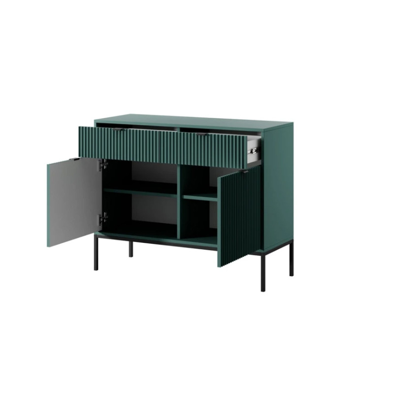 Комод Perfect Home Nova 2-дверний з 2 шухлядами і чорними ніжками KSZ104 104х83х39 см Лабрадор (PFH-091500)