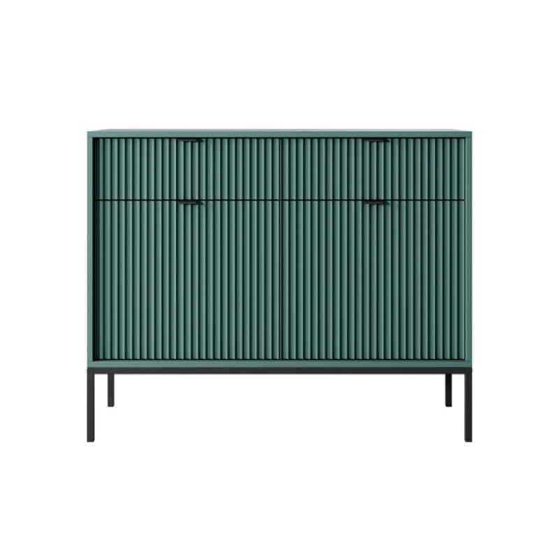 Комод Perfect Home Nova 2-дверний з 2 шухлядами і чорними ніжками KSZ104 104х83х39 см Лабрадор (PFH-091500)