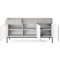 Комод з телескопічними напрямними Perfect Home Nova KSZ154 3D3S 154x63x39 Сірий (чорні ніжки) (PFH-091242)