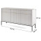 Комод з телескопічними напрямними Perfect Home Nova KSZ154 3D3S 154x63x39 Сірий (чорні ніжки) (PFH-091242)