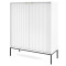 Комод високий Perfect Home Nova K104 2D 104x125x39 Білий (чорні ніжки) (PFH-091232)