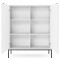 Комод високий Perfect Home Nova K104 2D 104x125x39 Білий (чорні ніжки) (PFH-091232)