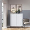 Комод високий Perfect Home Nova K104 2D 104x125x39 Білий (чорні ніжки) (PFH-091232)