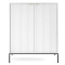 Комод високий Perfect Home Nova K104 2D 104x125x39 Білий (чорні ніжки) (PFH-091232)
