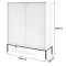 Комод високий Perfect Home Nova K104 2D 104x125x39 Білий (чорні ніжки) (PFH-091232)