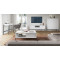 Тумба під телевізор з телескопічними напрямними Perfect Home Nova RTV154 2D1S 168х56х39 Білий (чорні ніжки) (PFH-091225)