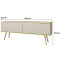 Тумба під телевізор Perfect Home Oro RTV135 2D 135х53х32 Бежевий (золоті ніжки) (PFH-091316)