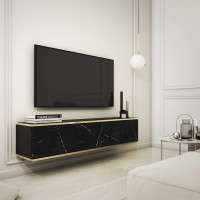 Тумба під телевізор навісна Perfect Home Oro RTV135 2D 135х30х32 Чорний мармур (PFH-091358)
