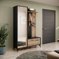 Передпокій Perfect Home Diamond 134x197x39 Чорний/Дуб евок (PFH-091302)