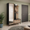 Передпокій Perfect Home Diamond 134x197x39 Чорний/Дуб евок (PFH-091302)