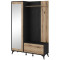Передпокій Perfect Home Diamond 134x197x39 Чорний/Дуб евок (PFH-091302)