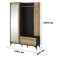 Передпокій Perfect Home Diamond 134x197x39 Чорний/Дуб евок (PFH-091302)