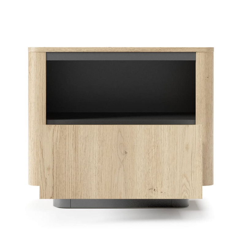 Тумба приліжкова з телескопічними напрямними Perfect Home Torro 1S 63,2x50,5x38,1 Дуб кремона/Чорний (PFH-091419)