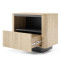 Тумба приліжкова з телескопічними напрямними Perfect Home Torro 1S 63,2x50,5x38,1 Дуб кремона/Чорний (PFH-091419)