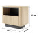 Тумба приліжкова з телескопічними напрямними Perfect Home Torro 1S 63,2x50,5x38,1 Дуб кремона/Чорний (PFH-091419)